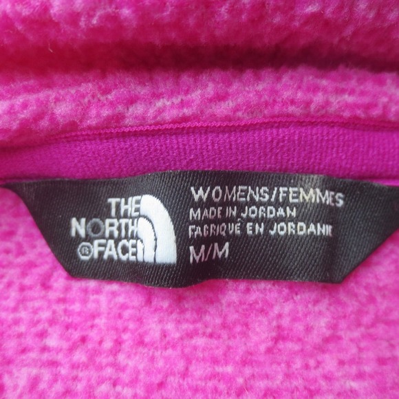 North Face Tundra Hoodie Jacket Women Medium Pink Full Zip Fleece Sweater Casual - Picture 5 of 11